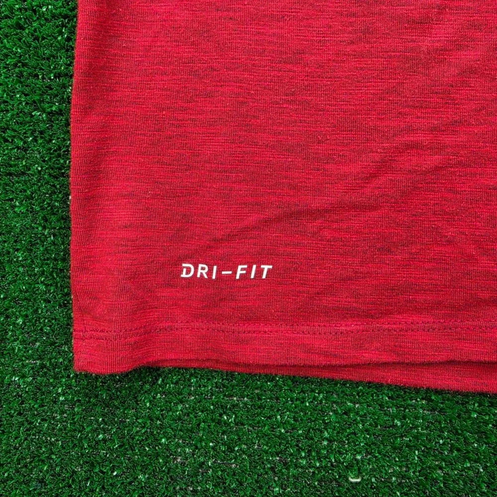 St Louis Cardinals Nike Tshirt Mens 2XL Red 3/4 Sleeve Dri Fit MLB Baseball‎